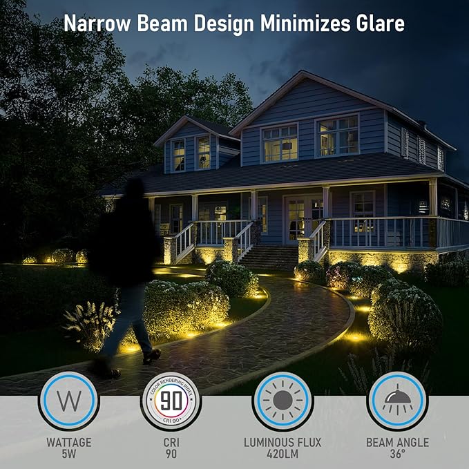 LEONLITE Dia. 4 Inch 5CCT Well Lights Landscape LED In Ground, 5 Color Temperature Selectable, 12-24V AC/DC CRI90 Low Voltage Outdoor Garden Landscaping, Aluminum Housing, Oil Rubbed Bronze, Pack of 6 LEONLITE