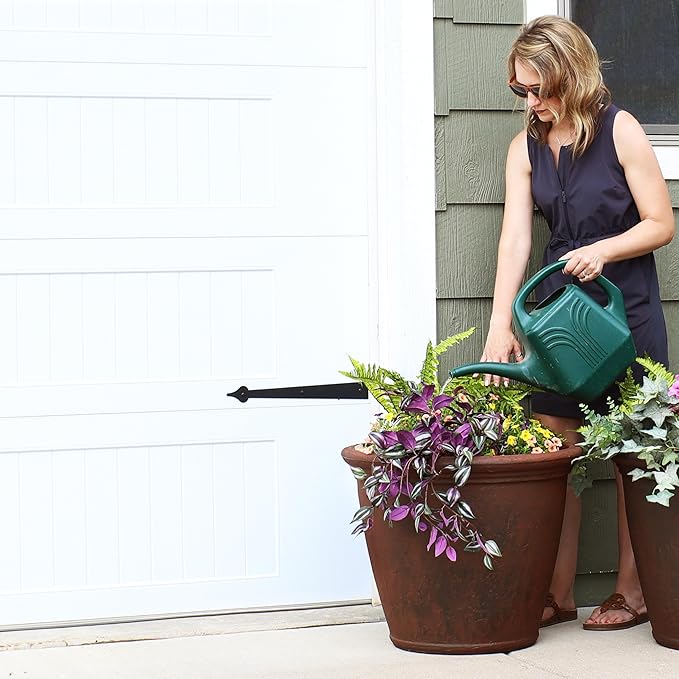 Sunnydaze 24-Inch Anjelica Large Plastic Pot for Plants - Outdoor Double-Walled Large Plastic Planter with Drillable Drainage Holes- Rust SunnydazeDecor