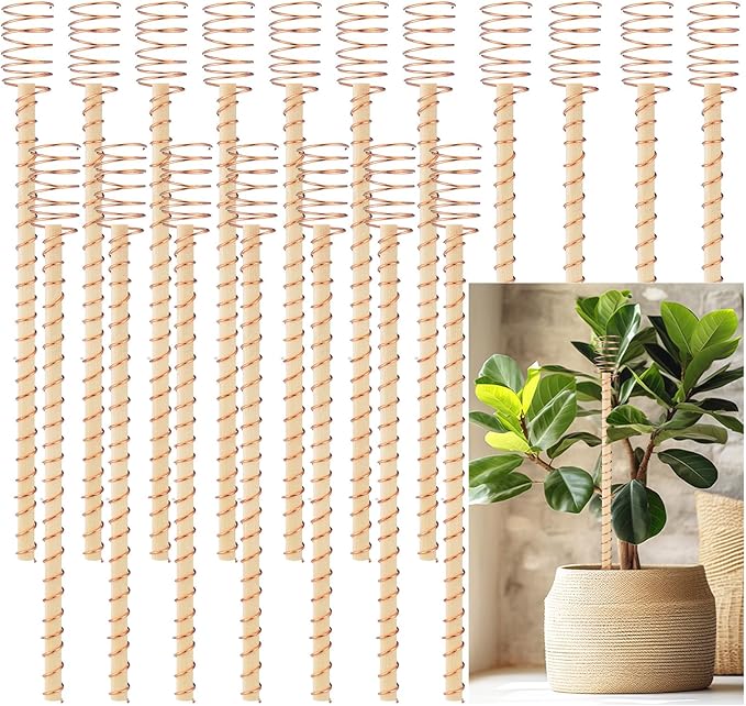 18 Pcs Electroculture Plant Stakes 17 Inches Long Copper Garden Stakes Electroculture Copper Gardening Antenna for Growing Vegetable Garden Plants Support DoubleFill