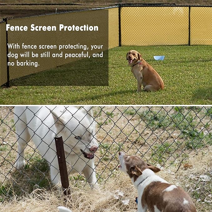 UPGRADE Privacy Fence Screen 5'x44' Sand Outdoor 90% Visibility Blockage 170 GSM Mesh Shade Cover Panels for Backyard,Balcony,Home Decoration with Zip Ties,Customized Avaliable UPGRADE