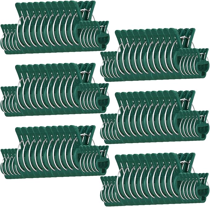 120 Pcs Plant Support Clips,Flower and Vine,Garden Tomato Plant Support Clips for Supporting Stems,Vines Grow Upright Climbing,Tool for Straightening,Tomato Cage,Trellis. 2 Sizes in one Pack Yinghezu