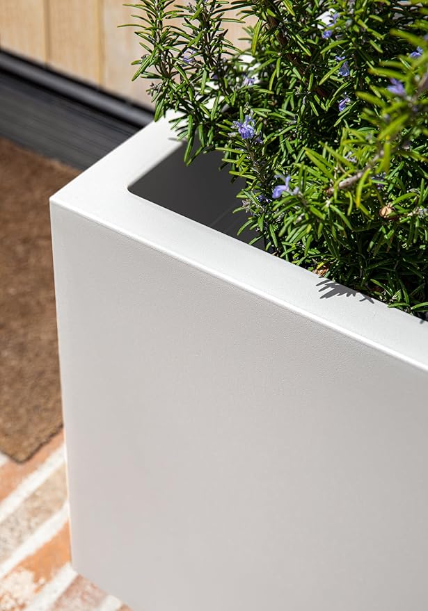 Veradek Block Series Cube Plastic Planter - Large Square Planter for Indoor or Outdoor Patio/Garden | Durable All-Weather Use with Drainage Holes | Modern Décor for Tall Plants, Trees, Flowers VeradekOutdoor