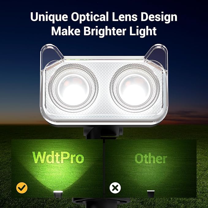 WdtPro Solar Spot Lights Outdoor for Tree, Sign, Mailbox, Solar Lights Outdoor Waterproof, Bright Landscape Spotlights, Auto ON/Off, Dusk to Dawn Lighting for Yard Patio Garden Pathway, 4 Pack WdtPro