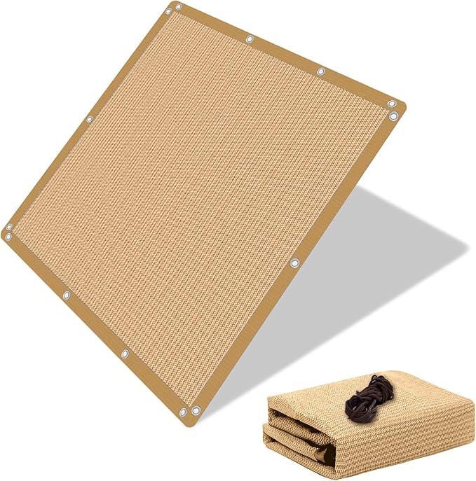 EMERIT 90% Shade Cloth Sun Shade Fabric Privacy Screen Shade Cover for Patio Garden Pergola Shade Cover Canopy with Gromments eMERIT