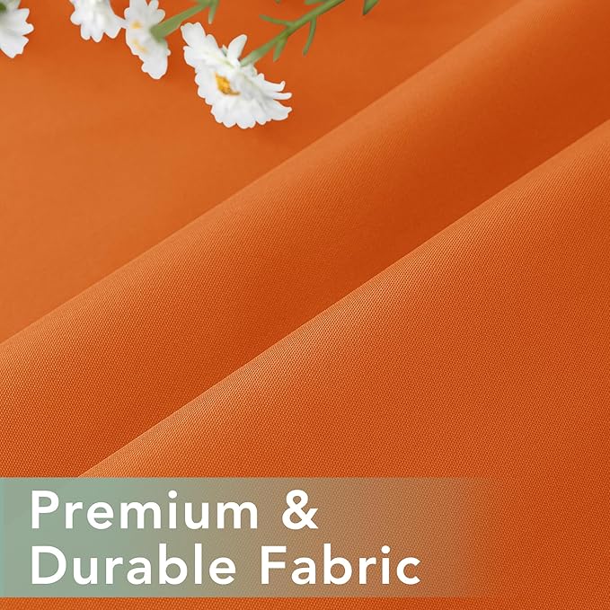 Outdoor Curtains for Patio Waterproof 6 Panels - Windproof, Privacy, Weatherproof Outside Drapes for Gazebo Pergola Porch, Grommet Top and Tab Bottom, 54x95 Inch, Mecca Orange RichSets
