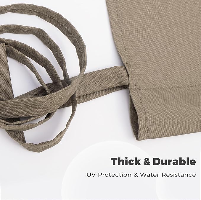 Universal Canopy Cover Replacement for 17x6.8 Ft Outdoor Pergola Structure, Garden Pergola Shade for Gazebo Patio Porch Balcony, Outdoor Waterproof Pergola Canopy Top(Cover Only) (Khaki) TNGAN