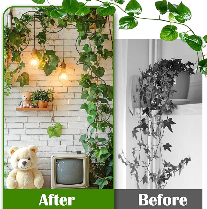 18 Pcs Chain Trellis for Climbing Plants Indoor Outdoor,Wall Plant Vine Climbing Support for Potted Plants,Houseplant Accessorie for Climbing Plants Pertains to Monstera,Pothos,Ivy,Wisteria Vodolo