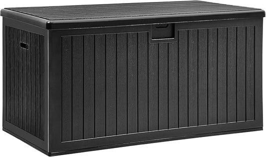 YITAHOME XXL 230 Gallon Large Deck Box,Outdoor Storage for Patio Furniture Cushions,Garden Tools with Flexible Divider,Waterproof,Lockable (Black) YITAHOME