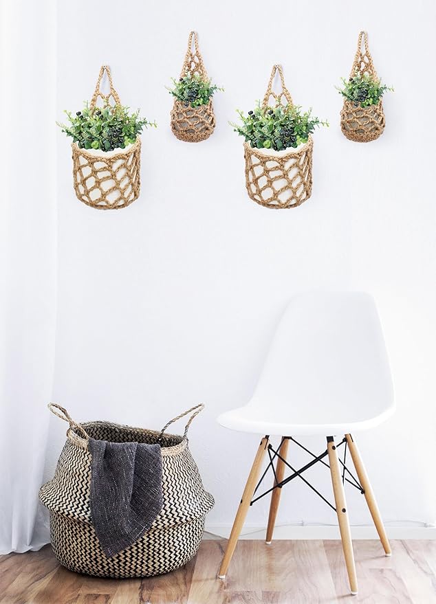 2 Packs Hanging Planters for Indoor Plants up to 6 in., Wall Plant Holder | Plant Hanger Indoor, Wall Planters for Indoor Plants, Hanging Plant (2PK, for 6 inch Pot) Shineloha