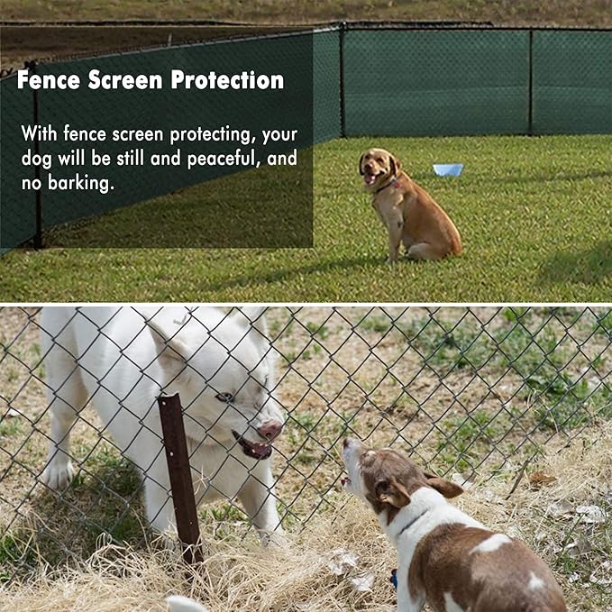 UPGRADE Privacy Fence Screen 5'x66' Dark Green Outdoor 90% Visibility Blockage 170 GSM Mesh Shade Cover Panels for Backyard,Balcony,Home Decoration with Zip Ties,Customized Avaliable UPGRADE