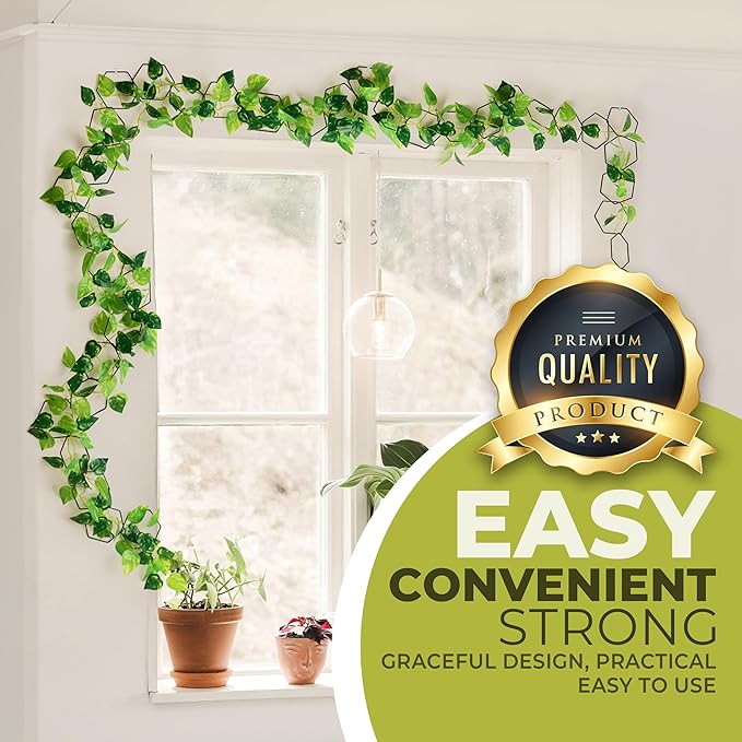 Chain Trellis for Climbing Plants - Indoor & Outdoor House Plant Accessories for Monstera, Pothos, Ivy, and More | Garden Wall Trellis and Plant Vine Support - Houseplant Accessories and Plant Gifts Filda