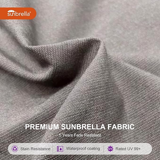 PURPLE LEAF 9' X 12' Cantilever Outdoor Patio Umbrella Large Heavy Duty 360° Rotation Double Top Offset Rectangular Umbrellas for Backyard Deck Pool, Cast Ash PURPLELEAF