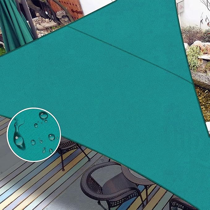 LOVE STORY Right Triangle 12'x12'x17' Waterproof Sun Shade Sail Canopy UV Block for Outdoor Patio Backyard Carport,Turquoise Blue(We Make Custom Size) LOVESTORY