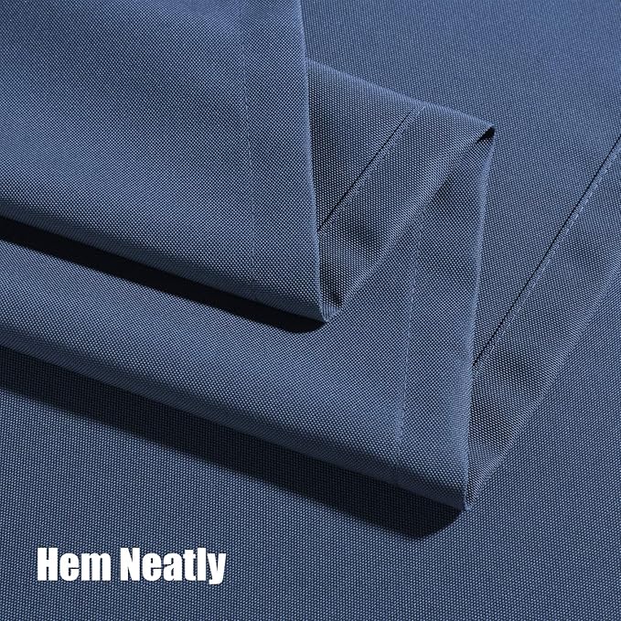 BONZER Outdoor Waterproof Curtains for Patio Extra Wide Grommet Light Filtering Outside Curtains for Gazebo, Porch, Pergola, Pavilion, 1 Panel, 150W x 108L inch, Navy Bonzer