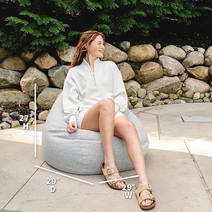 Big Joe Tuffet Weatherproof Bean Bag Chair, Ceramic Intertwist, Durable Weather Resistant Fabric, 2.5 feet Teardrop BigJoe