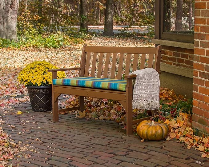 POLYWOOD GNB48TE Vineyard 48" Bench, Teak POLYWOOD