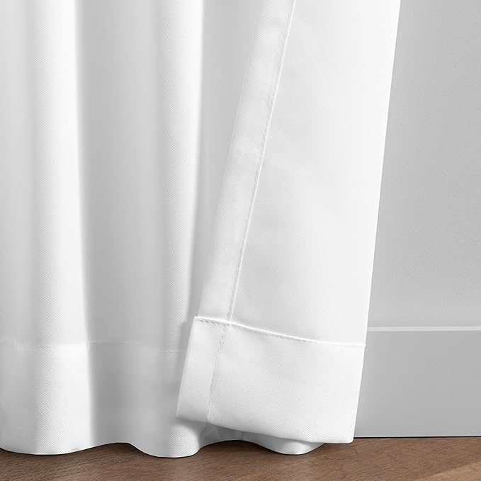 Elrene Home Fashions Matine Weatherproof Tab-Top Indoor/Outdoor Solid Color Curtain Panel for Porch, Pergola, Patio, Deck, 52”W x 95”L, White ElreneHomeFashions