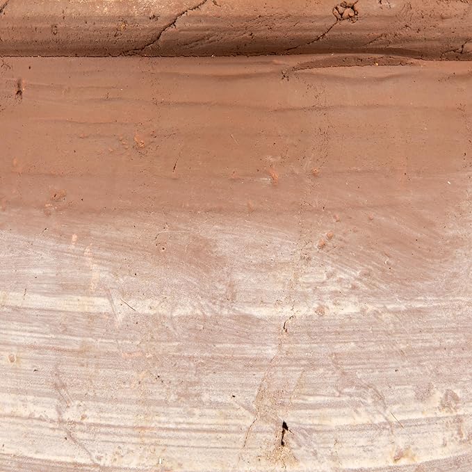 Creative Co-Op Large Orange & Whitewashed Terracotta Urn CreativeCo-Op