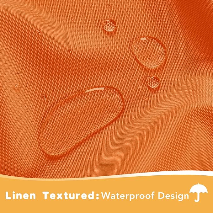 HolidayIdeas Outdoor Curtains for Patio Waterproof, 4 Panels - 54 x 95 Inch - Privacy Protection & Light Filtering Curtains Grommet Outside Curtains for Porch, Gazebo, Pergola (Mecca Orange) HolidayIdeas