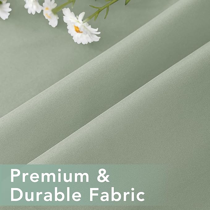 Outdoor Curtains for Patio Waterproof 6 Panels - Windproof, Privacy, Weatherproof Outside Drapes for Gazebo Pergola Porch, Grommet Top and Tab Bottom, 54x84 Inch, Sage Green RichSets