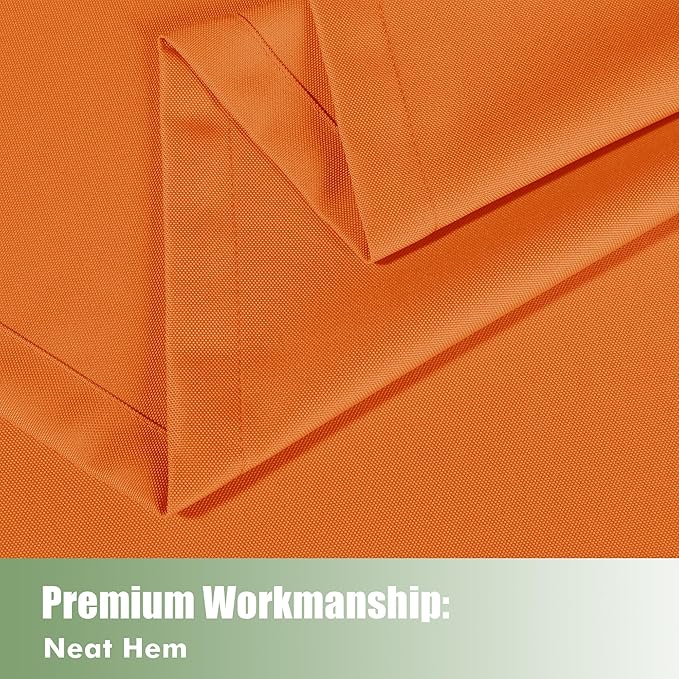 HolidayIdeas Outdoor Curtains for Patio Waterproof, 6 Panels - 54x95 Inches - Weatherproof Privacy Outsides Curtains for Cabana Porch Pergola, Sunlight & UV Blocking (Mecca Orange, Grommet Top) HolidayIdeas