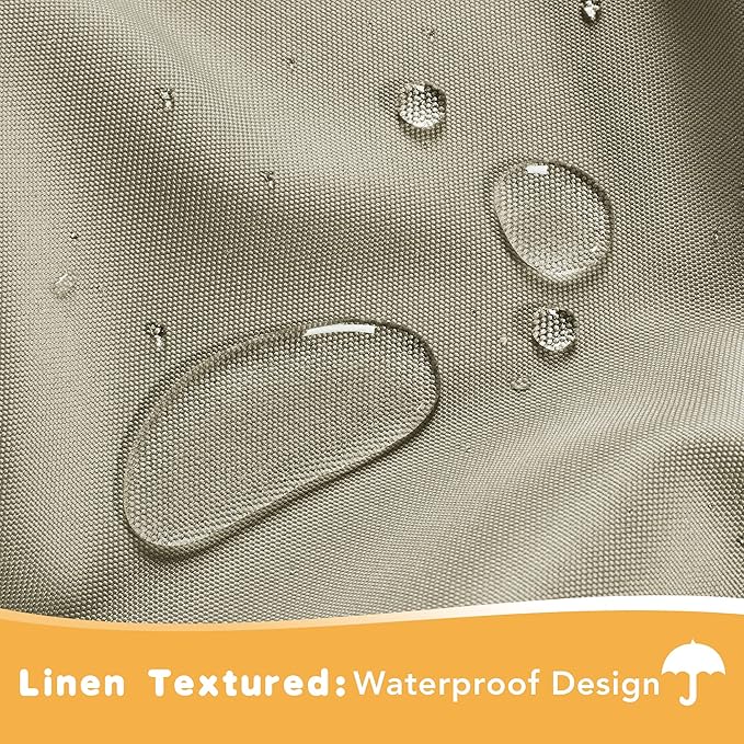 HolidayIdeas Outdoor Curtains for Patio Waterproof, 4 Panels - 54 x 84 Inch - Privacy Protection & Light Filtering Curtains Taupe Grommet Outside Curtains for Porch, Gazebo, Pergola, Backyard HolidayIdeas