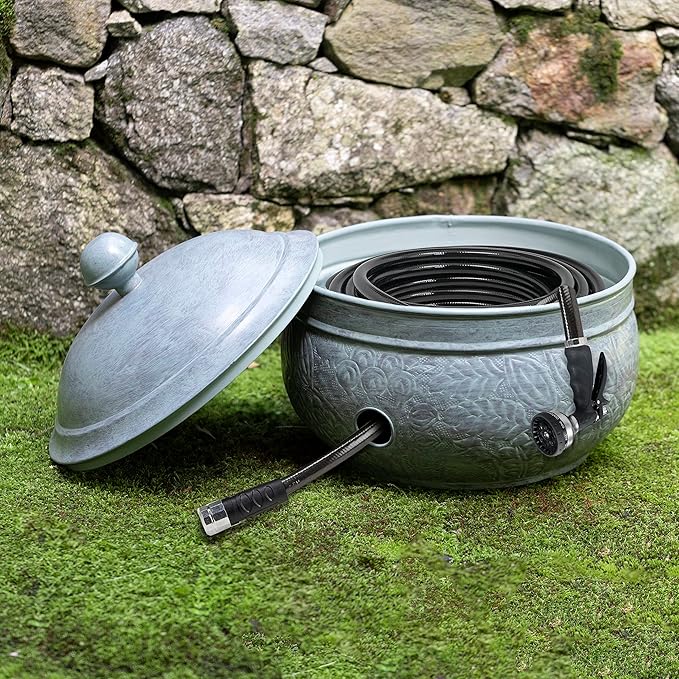 Key West Hose Pot with Lid - Blue Verde by Good Directions GoodDirections