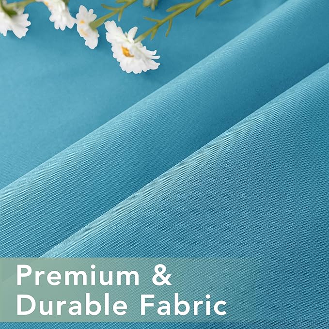 Outdoor Curtains for Patio Waterproof 6 Panels - Windproof, Privacy, Weatherproof Outside Drapes for Gazebo Pergola Porch, Grommet Top and Tab Bottom, 54x108 Inch, Teal RichSets
