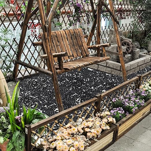 5 lbs Black Rocks for Planters, 1"-2" Decorative Rocks for Potted Plants, Polished Garden Stones for Outdoor Landscaping, Walkways, Yard, River Rocks for Flower Pots, Vase OutdoorD%C3%A9cor