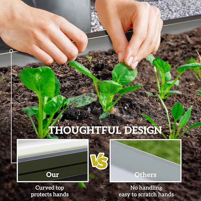 Outsunny Galvanized Raised Garden Bed, 4' x 2' x 1' Metal Planter Box, for Growing Vegetables, Flowers, Herbs, Succulents, Gray Outsunny