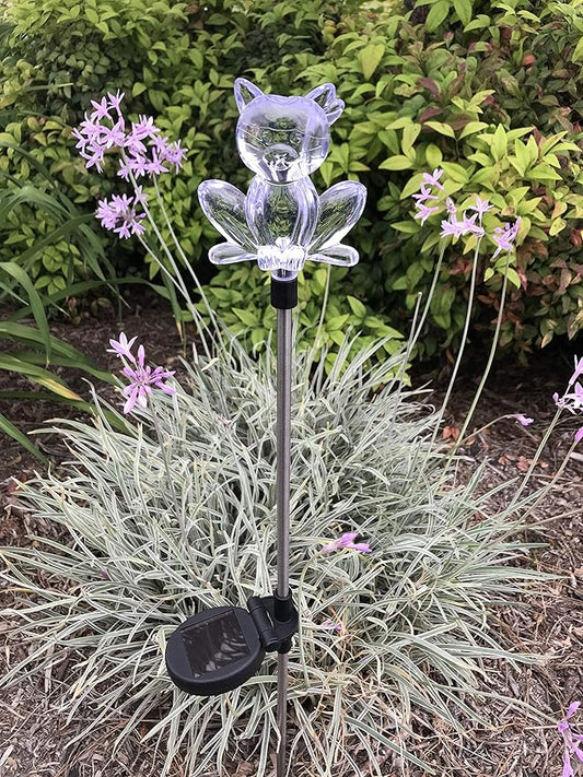 Solar Garden Stake Lights with Color Changing LED or Regular White LED Landscape Path Lights (Set of 2) (cat) Ntertainment+House
