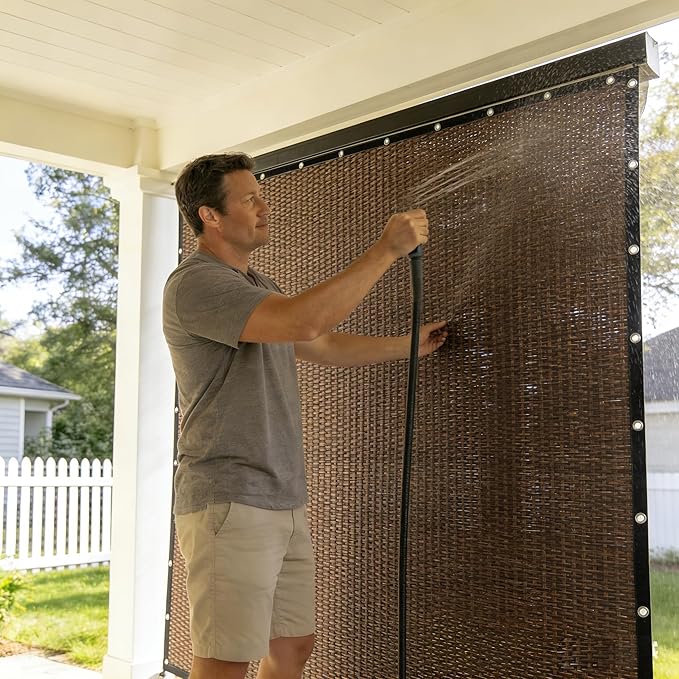 EMERIT 90% Shade Cloth Sun Shade Fabric Privacy Screen Shade Cover for Patio Garden Pergola Shade Cover Canopy with Gromments eMERIT