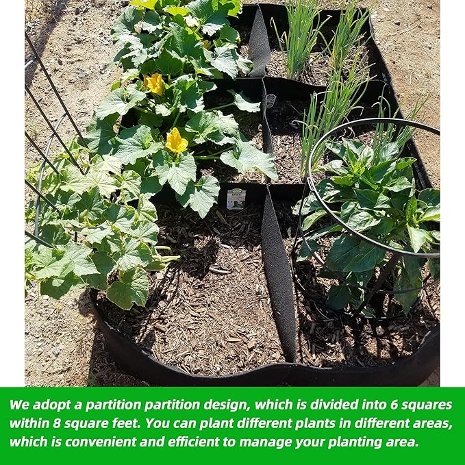 CJGQ Fabric Raised Garden Bed 4x2x1ft Garden Grow Bed Bags for Growing Herbs, Flowers and Vegetables 55 Gallon(2PACK)… CJGQ