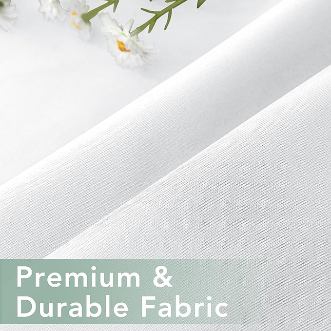 Patio Curtains Outdoor Waterproof 6 Panels - Windproof, Privacy, Weatherproof Outside Drapes for Gazebo Pergola Porch, Grommet Top and Tab Bottom, 54x95 Inch, White RichSets