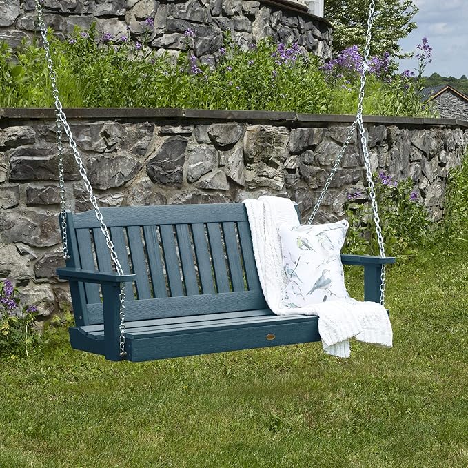 highwood AD-PORL2-NBE Lehigh Porch Swing, 4 Feet, Nantucket Blue highwood