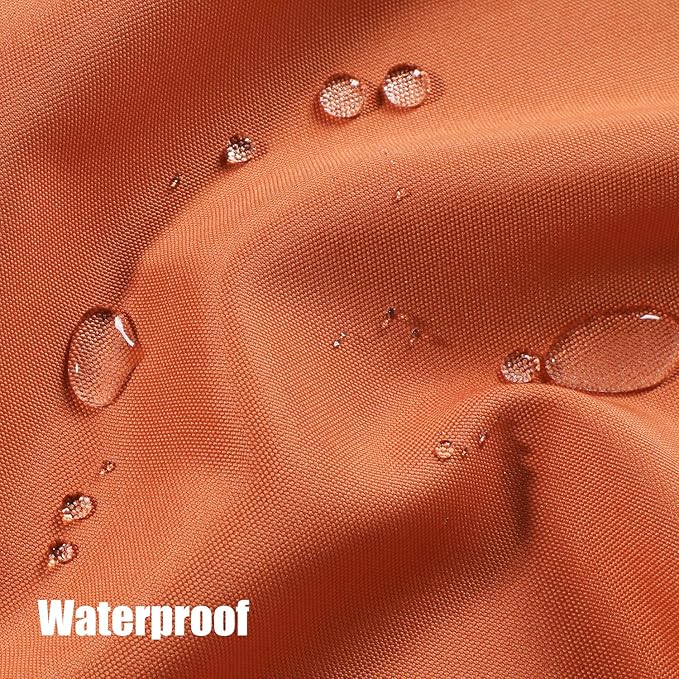 BONZER Outdoor Waterproof Curtains for Patio Extra Wide Grommet Light Filtering Outside Curtains for Gazebo, Porch, Pergola, Pavilion, 1 Panel, 150W x 95L inch, Mecca Orange Bonzer