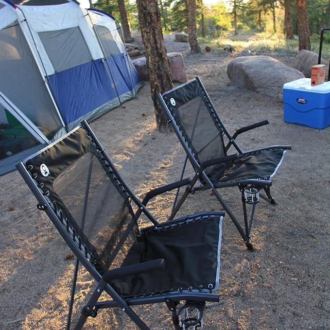 Coleman Comfortsmart Portable Suspension Chair, Ultra-Comfortable Outdoor Camping Chair with Drink Holder & Carry Bag, Supports up to 300lbs, Great for Camping, Tailgating, Firepits, Patio, & More Coleman