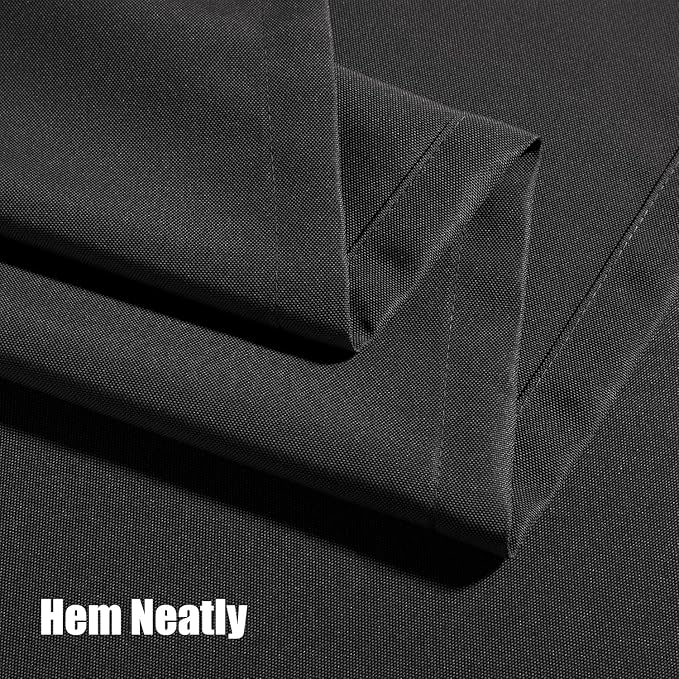 BONZER Waterproof Outdoor Curtains for Patio Porch Pergola Cabana Thick Privacy Wide Grommet Indoor Curtains for Bedroom Living Room, 1 Panel, 110W x 108L inch, Charcoal Bonzer