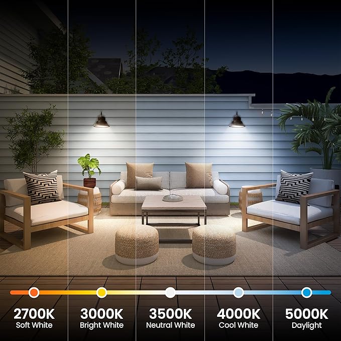 Feit Electric BR30 LED Flood Light Bulb, 65W Equivalent, Dimmable, 5CCT, Adjustable White, 650 Lumens, Indoor/Outdoor Residential & Commercial Use, 17,000-Hour Lifespan, BR3065DM5CCTCA15K/6, 6-Pack FeitElectricCompany