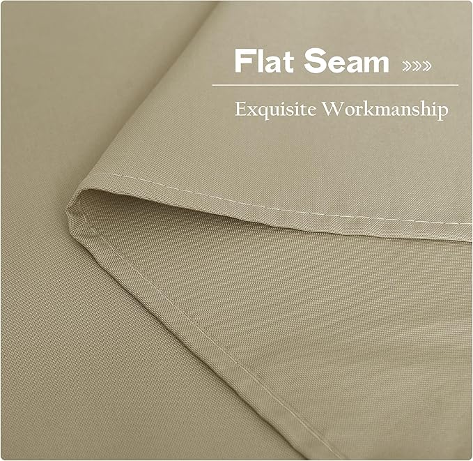 NICETOWN Canvas Patio Curtains for Outdoor Waterproof 2 Panels, Home Fashion Machine Washable Grommet Top & Bottom Fixed Thermal Insulated Privacy Drapes for Balcony/Gazebo, 55" W x 108" L, Taupe NICETOWN