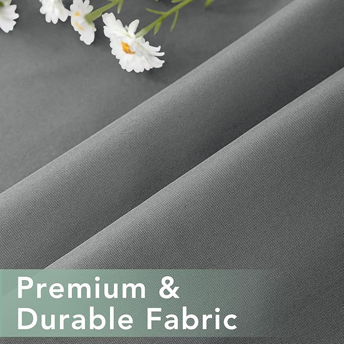Gazebo Curtains Outdoor Waterproof 6 Panels - Windproof, Privacy, Weatherproof Outside Drapes for Patio Pergola Porch, Grommet Top and Tab Bottom Drape, 54x95 Inch, Grey RichSets