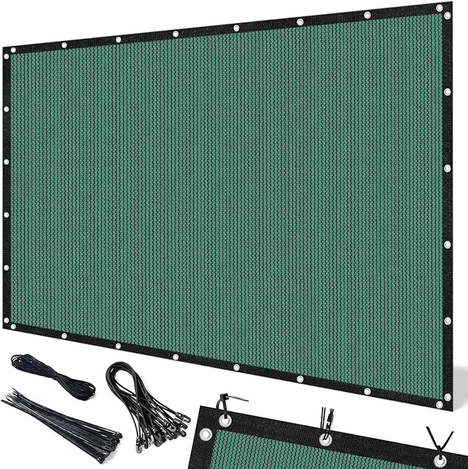 Artpuch 90% Sun Shade Cloth, 10 x 12 FT Pergola Shade Cover Canopy with Grommets, Sun Screen Fabric Tarp for Patio, Outdoor, Garden, Backyard, Green Artpuch