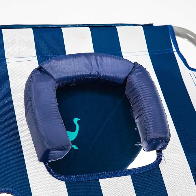 Ostrich Chaise Lounge Blue and White Striped OstrichProducts