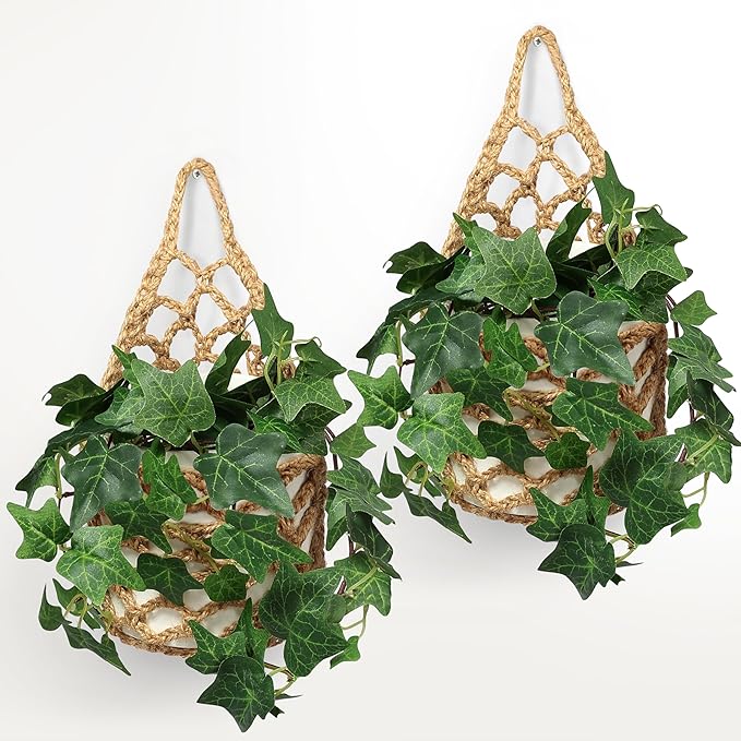 2 Packs Hanging Planters for Indoor Plants up to 6 in., Wall Plant Holder | Plant Hanger Indoor, Wall Planters for Indoor Plants, Hanging Plant (2PK, for 6 inch Pot) Shineloha