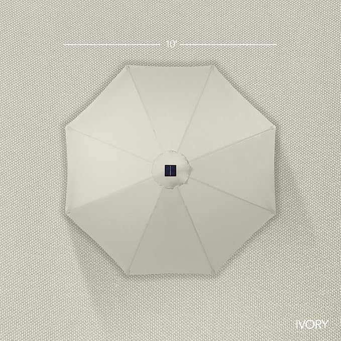 Best Choice Products 10ft Offset Cantilever Hanging Market Patio Umbrella, Smooth 360° Rotation, 8 Sturdy Ribs, Easy Adjustment - Ivory BestChoiceProducts