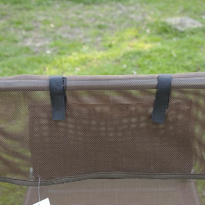 Outsunny Folding Chaise Lounge Chair, Pool Sun Tanning Chair, Outdoor Lounge Chair with Reclining Back, Breathable Mesh Seat, Headrest for Beach, Yard, Patio, Brown Outsunny