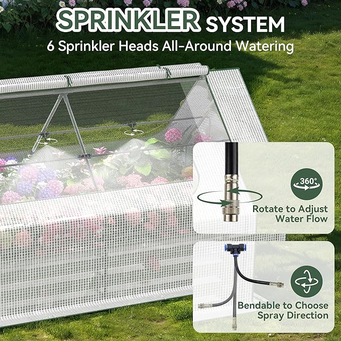 Raised Garden Bed with Self-Watering System, 6x3x1 ft Elevated Planter Boxes Outdoor with PE Cover, Galvanized Raised Beds for Gardening,Vegetables,Flowers, Backyard, Patio Lineware
