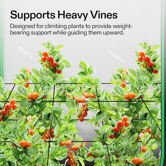 VIVOSUN 5 x 5Ft. Elastic Trellis Netting with 4 Hooks for Climbing Plants, Vegetables, Fruits, and Flowers, 1-Pack VIVOSUN