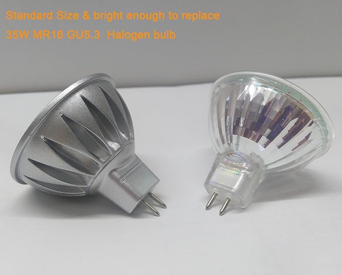 ALIDE MR16 Led Bulbs 5W Replace 20W 35W Halogen Equivalent,2700K Soft Warm White,12V Low Voltage MR16 GU5.3 Bulb Spotlights for Outdoor Landscape Flood Track Lighting,Not Dimmable,450lm,38 Deg,6 Pack ALIDE