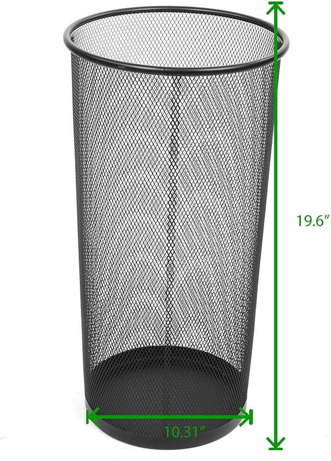 Mind Reader Umbrella Stand, Multi-Purpose Mesh Storage Stand, Organizer for Office and Entryway, Metal Mesh, Black MindReader